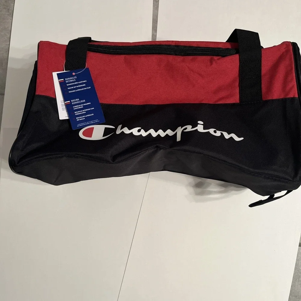 Champion Ascend Bag, 20x 10.5x 10.5 Blue/Red/Black, New Duffle Sport Bag